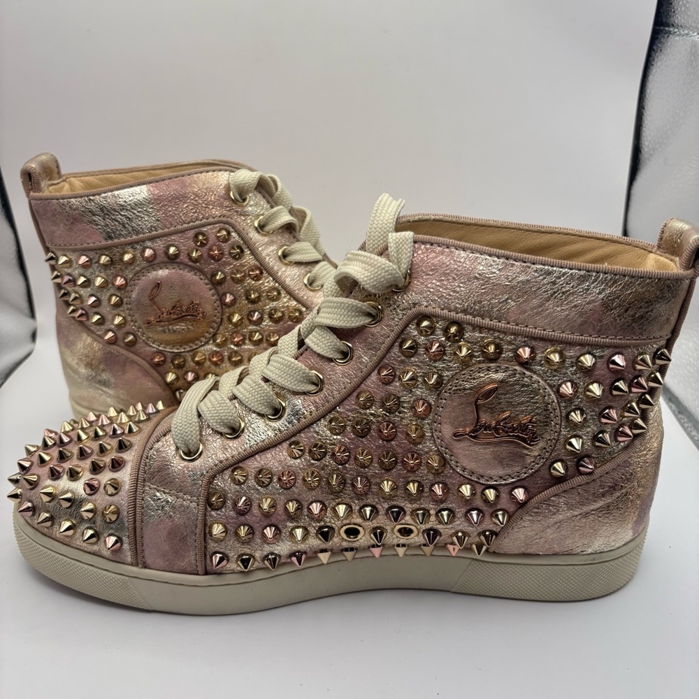 Authenticated Christian Louboutin Louis Orlato High Top Louboutin Sneakers